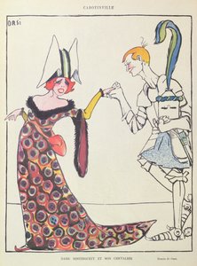 Mistinguett and Her Knight, Caricature from 