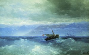 Caucasus Mountains from the Sea