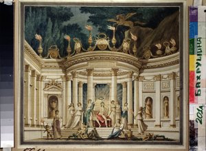 Triumph of Muses. Curtain Design for the Music Prologue by A. Alyabyev and A. Verstovsky by Ivan Alekseevich Ivanov