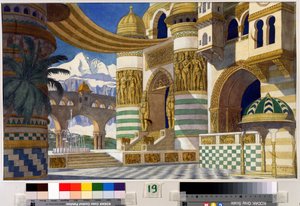 Stage Design for the Opera Ruslan and Ludmila by M. Glinka by Ivan Yakovlevich Bilibin