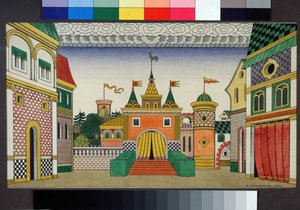 Stage Design for the Opera The Golden Cockerel by N. Rimsky-Korsakov by Ivan Yakovlevich Bilibin