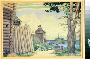Stage design for the opera Prince Igor by A. Borodin by Ivan Yakovlevich Bilibin