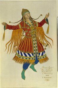 A Polovtsian Shaman Dancer by Ivan Yakovlevich Bilibin