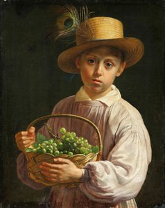 Jan Chrucki. Boy in a Straw Hat, 19th Century