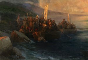 The Disembarkation of Christopher Columbus on San Salvador, 12th October 1492