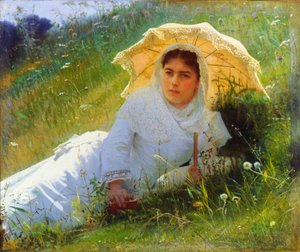 A Hot Day On the Grass. Midday