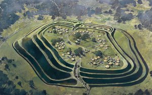 Old Oswestry Hill Fort, at the height of its occupation, Iron Age, c1970-2010