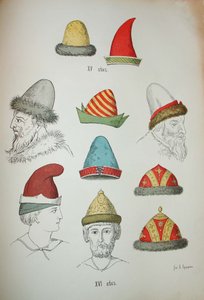 Russian Headgear of the 15th and 16th Centuries, 1850-1852 by Ivan Mikhaylovich Snegirev