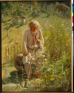 Beekeeper - Painting by Ivan Nikolayevich Kramskoi (Oil on Canvas)