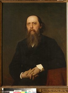Portrait of the Author Mikhail Saltykov Shchedrin (Saltykov-Shchedrin) by Ivan Nikolaevich Kramskoy