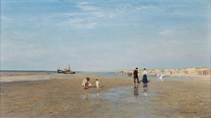 At the Beach by Ivan Pavlovich Pokhitonov