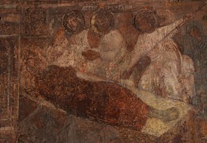 Fresco in the Cathedral of Our Lady of the Sign, Novgorod, Early 18th Century