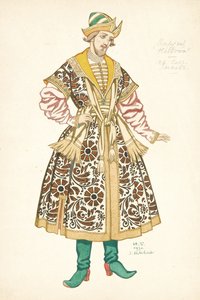 Costume Design for the Opera The Bride of Tsar by N. Rimsky-Korsakov by Ivan Yakovlevich Bilibin