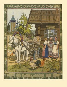 Illustration for the Fairy Tale The Feather of Finist the Falcon, 1901-1902 by Ivan Yakovlevich Bilibin