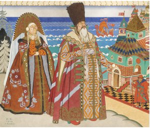 Illustration for the Fairy Tale of the Tsar Saltan by A. Pushkin