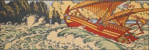 Sinbad the Sailor. Illustration for Arabian Fairy Tales