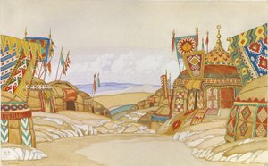 The Polovtsian Camp. Stage Design for the Opera Prince Igor by A. Borodin by Ivan Yakovlevich Bilibin