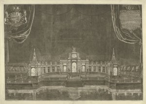 Illumination of the Theater in The Hague for the Peace of Aachen, 1749 by Iven Besoet