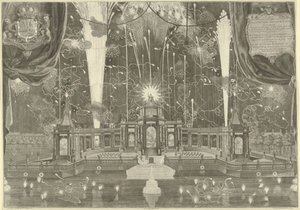 Fireworks in The Hague for the Peace of Aachen, 1749 by Iven Besoet