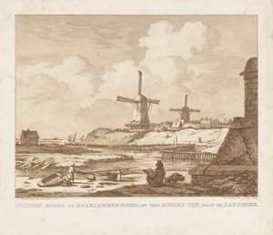 View Outside the Haarlemmerpoort in Amsterdam with a Seated Draughtsman