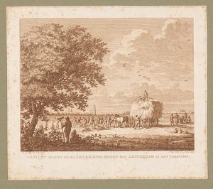 Landscape with Haymaking Farmers with Amsterdam on the Horizon