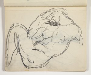 Reclining Nude Male or Female Figure; Possibly Study After Classical Sculpture