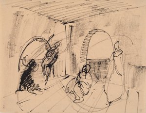 Draft for the Painting "Hecuba" by J.A. Jerichau