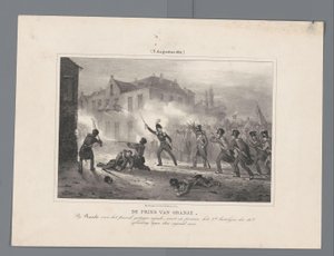 Prince of Orange Leading Troops at Ravels, 1831 by J.B. Clermans
