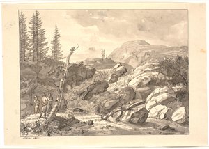 Waterfall by Johan Christian Dahl