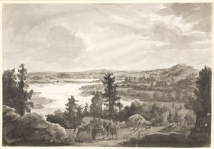View of a Lake, Norway by Johan Christian Dahl