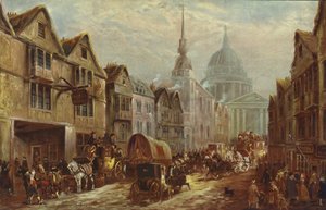 Entrance to La Belle Sauvage Inn Yard, Ludgate Hill, London by J.C. Maggs