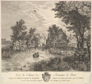 River Landscape after the painting in the cabinet of Mr. Poullain by JF Borgnet