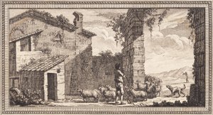 A Shepherd with Sheep and Goats by J.F. Clemens