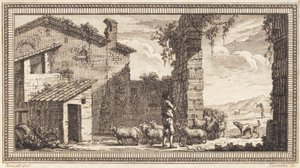 A Shepherd with Sheep and Goats by J.F. Clemens
