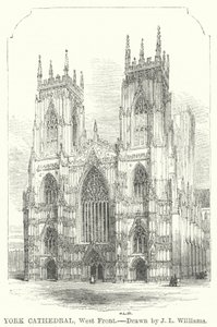 York Cathedral, West Front by J.L. (after) Williams