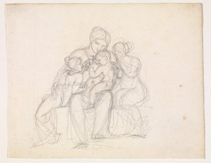 Group of Figures. Woman and Three Children