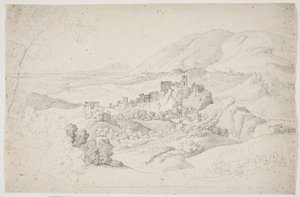 Olevano Romano. Sabine Mountains by J.L. Lund