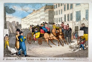 St James Street in an Uproar, or the Quack Artist and His Assailants