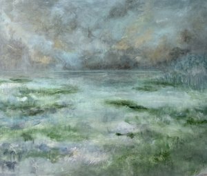 Misty Swamp Greens by JMF FINE ART