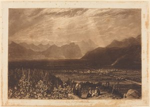 Chain of Alps from Grenoble to Chamberi, published 1812 by Joseph Mallord William Turner