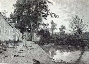 After the rain, from Leisure Hour, 1888 by J.M. Barnsley