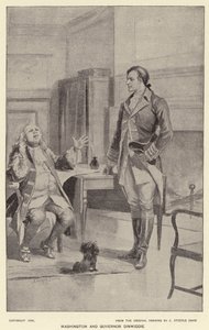 Washington and Governor Dinwiddie by J. (after) Steeple Davis