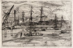 Liverpool Docks by J. Alden Weir
