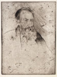 Portrait of Albert P. Ryder by J. Alden Weir
