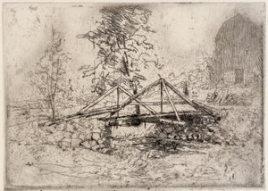 The Wooden Bridge by J. Alden Weir