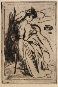 Woman Embroidering