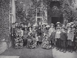 Garland Day at Abbotsbury, Children with Garlands by J. Benjamin Stone