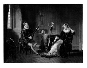 Chatelar Playing the Lute to Mary Queen of Scots