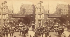 Group of 4 Stereograph Views of Ludgate Hill, London, England