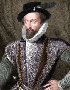 Sir Walter Raleigh, English writer, poet, courtier, adventurer and explorer